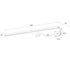 ESTHER 2 oświetlenie ścienne LED, 8 W, 500x14x107 mm, IP44, czarny