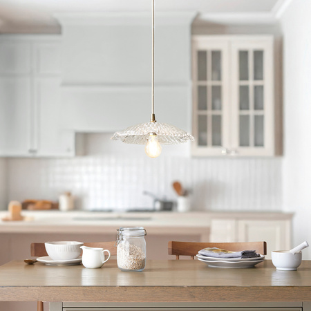 Orchid 1 Pendant Light Clear glass
