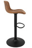Krzesło barowe STOR PU regulowane  brązowe