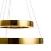 Lampa wisząca CIRCLE 2 40+60 cm - LED dwa ringi złoty połysk