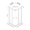 ALAIN kabina prysznicowa narożna, 900x900mm, szkło Brick