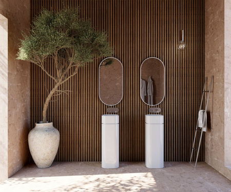 HAKO umywalka ceramiczna nablatowa, 30x30 cm, biały