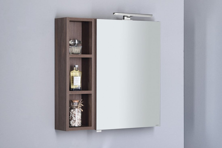 RIWA szafka z lustrem, oświetlenie LED, 60x70x17cm, sosna rustykalna