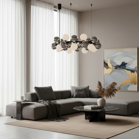 NOWOCZESNA LAMPA WISZĄCA CZARNA SAONA W42