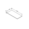 Blat DTDL 1654x18x440mm, dąb srebrny