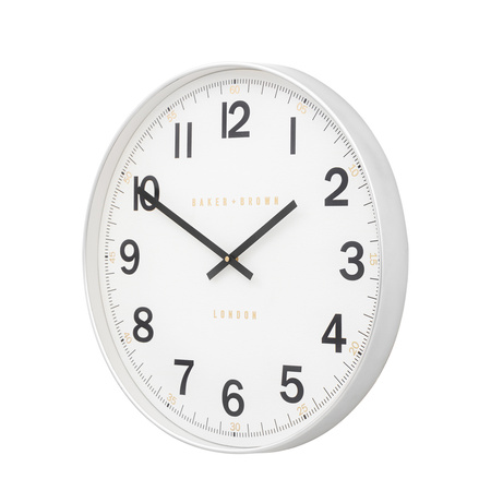 Whitby Wall Clock Chrome 50cm