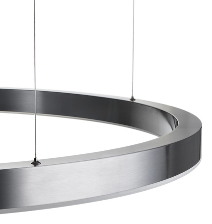 Lampa wisząca CIRCLE 120 cm - LED, ring tytan szczotkowany
