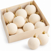 Zestaw 10 bombek choinkowych SHP SATINE   BALLS kremowy