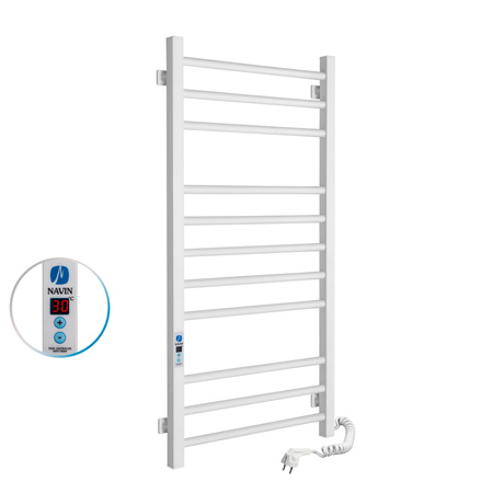 Elektryczny grzejnik łazienkowy BIALY Classic Quadro Digital 500х1000 prawa