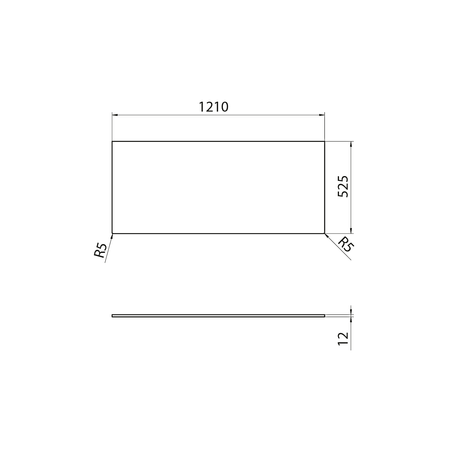 LOREA blat Rockstone 121x1,2x52,5cm, biały mat
