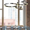 Lampa wisząca CIRCLE 2 60+80 cm - LED, rinig mosiądz szczotkowany na 1 podsufitce
