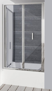 DEEP drzwi prysznicowe składane 1000x1650mm, szkło czyste