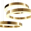 Lampa wisząca CIRCLE 3 60+60+60 cm - LED, ring złoty połysk na 1 podsufitce