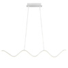 Lampa wisząca ZIGZAG 90 cm - LED, biała, falista listwa