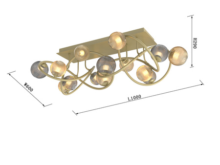 METZ - Lampa sufitowa 12-pł.