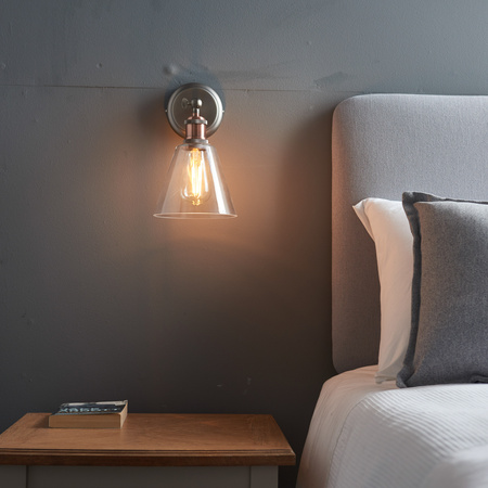 Hal Wall Light with Clear Shade 170x267mm
