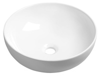RONDANE umywalka ceramiczna nablatowa, średnica 41cm, biały