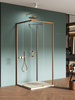 NZ4 Kabina prysznicowa PRIME COPPER BRUSHED 2D prostokątna przyścienna P 90x100x200 szkło czyste 6mm Active Shield 2.0