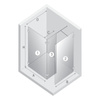 NZ4 Kabina prysznicowa EVENTA WALK-IN U 80x200 szkło czyste 8mm Active Shield 2.0