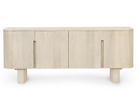 Szafka RTV Bizzotto SERAPIS 140 cm — 4 drzwi, drewno mango