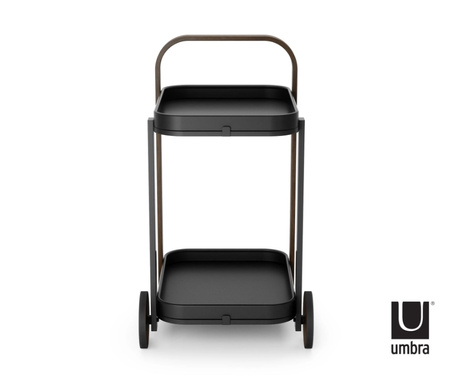 UMBRA wózek barowy BELLWOOD czarny orzechowy