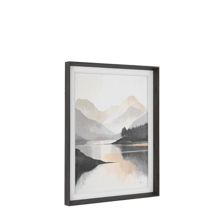 Obraz w ramie „Mountain Reflections” – szary, 72 × 6 × 92 cm
