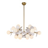 Lampa wisząca CHIC-6, 90 cm - biało złota nowoczesna lampa do salonu