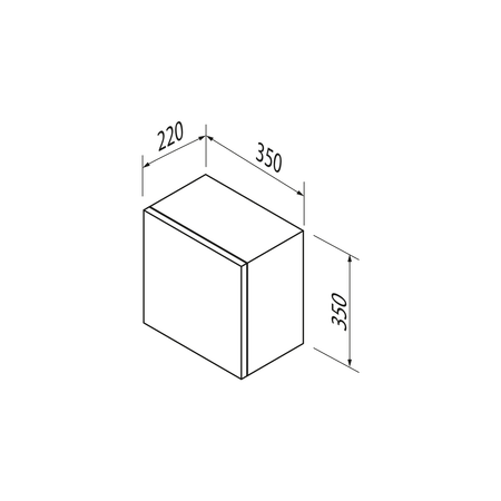 ESPACE szafka 35x35x22cm, 1 drzwi, lewa/prawa, biała połysk