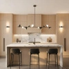 Lampa ścienna DRACO 60cm - kryształowo - czarna, styl glamour