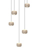 5039-513 Lampa wisząca piątka okrągła QUIBERON kaszmirowa - piaskowa
