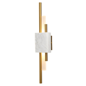 Lampa ścienna ELLIE LED 50 cm-marmurowa biało - złota