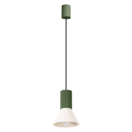 Lampa wisząca ESTRIA 1 beżowa/zielona oliwka