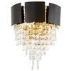 LAMPA ŚCIENNA KINKIET KRYSZTAŁOWY CZARNO-ZŁOTY MOLINA W2