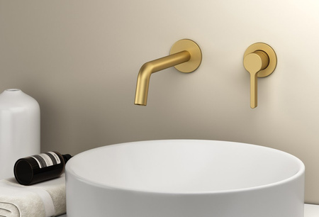 ICONIC bateria umywalkowa podtynkowa, dwuelementowa, złoty mat