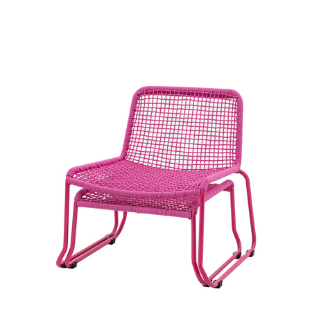 Sassano Lounge Chair with Footstool Pink