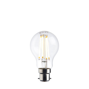 Żarówka LED – przezroczysta, B22 GLS, 115 K, 6 × 6 × 10,3 cm