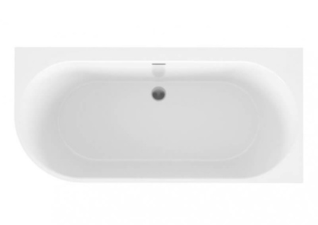 Wanna wolnostojąca przyścienna 160x75 SOLA Mokka prawa