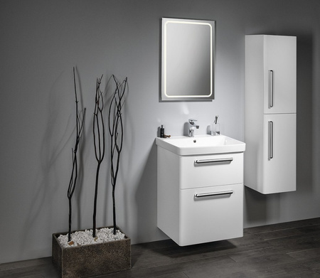 THEIA szafka umywalkowa 56,4x70x44,2cm, 2 szuflady, biała