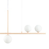 Lampa wisząca MODERNO  80 cm -kremowa z białymi kloszami