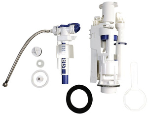 Mechanizm spłukujący z DUAL przyciskiem, napełnianie od dołu 1/2", chrom