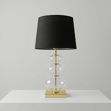 LAMPA NOCNA CZARNO-ZŁOTA BRISTON