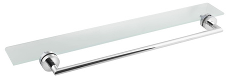 X-ROUND półka z wieszakiem na ręczniki do kabin ARCHITEX, chrom