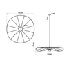 Lampa wisząca ESKOLA 110 czarna