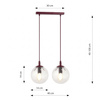 COSMO 2 BURGUNDY TRANSPARENT