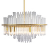 Lampa wisząca LUXORIA 50 cm - żyrandol kryształowy, złoty
