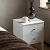 Acton 2 Drawer Bedside White 450x400x550mm