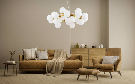 NOWOCZESNA LAMPA WISZĄCA MOSIĘŻNA MARSIADA W25