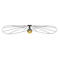 Kinkiet / Plafon ESKOLA 140 czarny