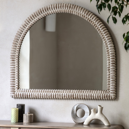 Pimlico Arch Overmantle White Wash 1200x1000mm