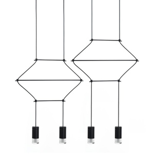 MOOSEE lampa wisząca FLUSSO LINE 4        czarna